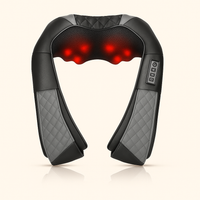 Neck and Shoulder Massager with Heat, Shiatsu Shoulder Massager for Full Body, Deep Tissue 3D Kneading Massage Pillow for Shoulder, Back, Body Muscle Pain Relief, Gifts for Women Men