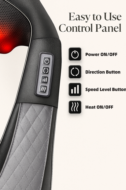 Neck and Shoulder Massager with Heat, Shiatsu Shoulder Massager for Full Body, Deep Tissue 3D Kneading Massage Pillow for Shoulder, Back, Body Muscle Pain Relief, Gifts for Women Men