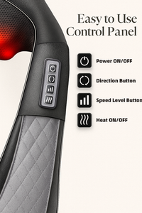 Neck and Shoulder Massager with Heat, Shiatsu Shoulder Massager for Full Body, Deep Tissue 3D Kneading Massage Pillow for Shoulder, Back, Body Muscle Pain Relief, Gifts for Women Men