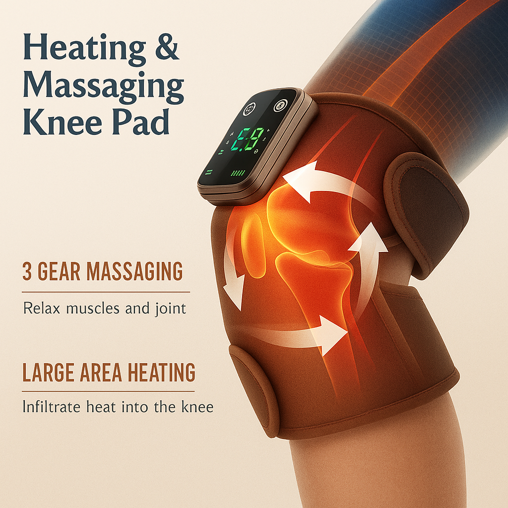 Thermal knee Massager 3 in 1 for shoulder, Elbow Heated Brace Wireless Support Brace Belt Knee Pad Blood Circulation